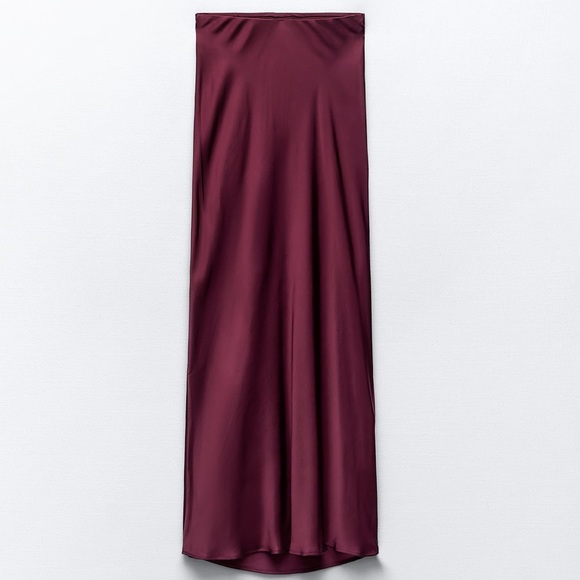 ZARA SATIN EFFECT LONG/ MAXI SKIRT - Picture 15 of 15